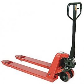 Narrow Manual Pallet Jack, 5500 lb. Load Capacity, Fork Size: 6-5/16